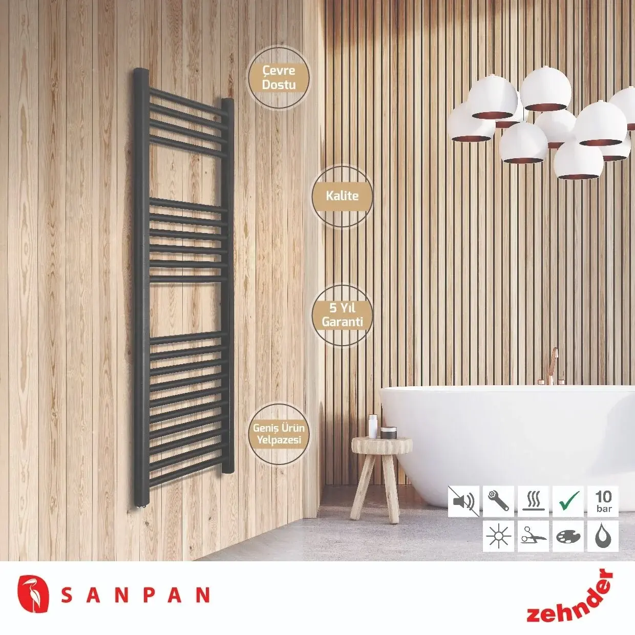 Sanpan 50x110 cm Siyah Havlupan