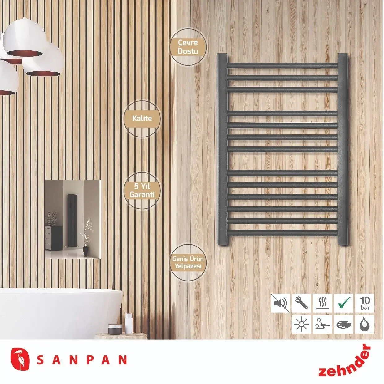 Sanpan 50x70 cm Siyah Havlupan