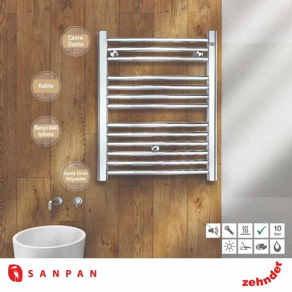 Sanpan 50x80 cm Krom Havlupan