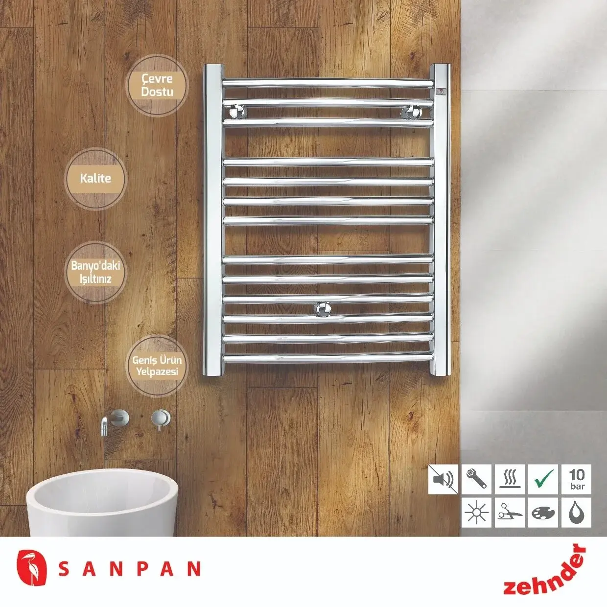 Sanpan 60x70 cm Krom Havlupan