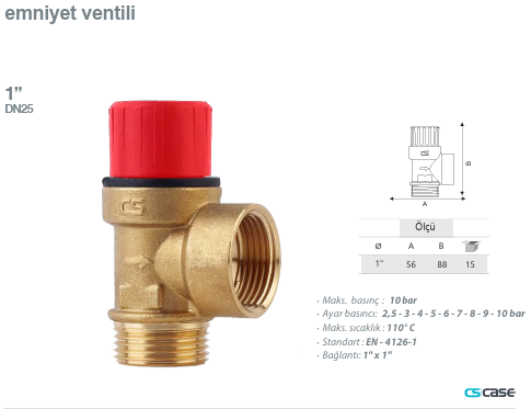 Case Emniyet Ventili 1”